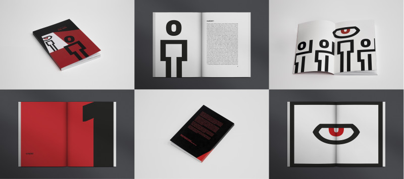 Projekt książki – Orwell „Rok 1984”  design: Daniel Kopeć