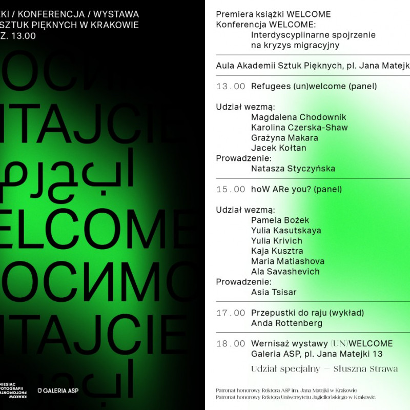 WELCOME, (UN)WELCOME: konferencja, wystawa, publikacja (27.05.2022)