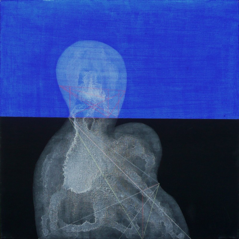 Bez tytułu z cyklu Matka, 50 x 50 cm, technika mieszana na płótnie, 2017