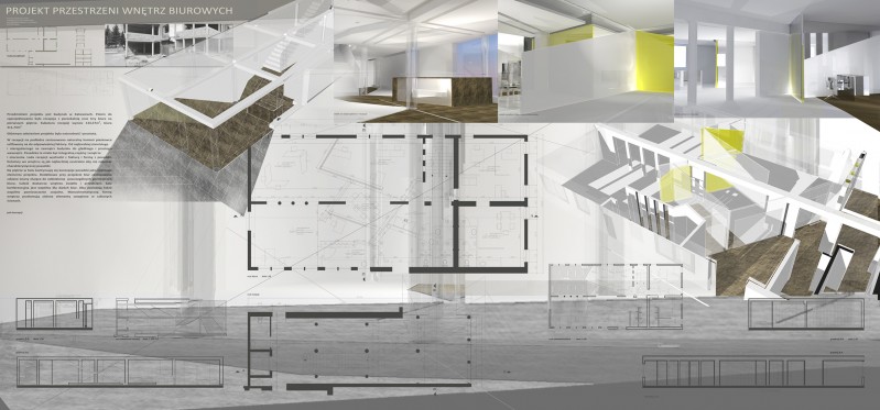 projekt przestrzeni wnętrz biurowych