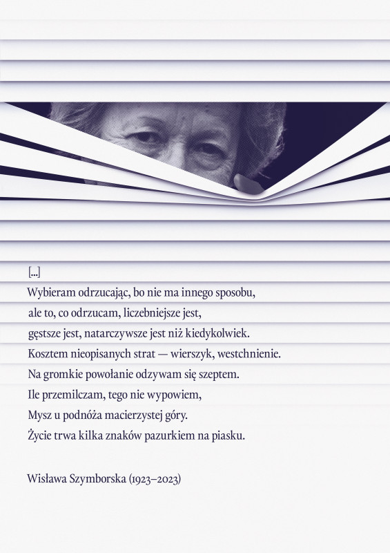 plakat z okazji Roku Wisławy Szymborskiej