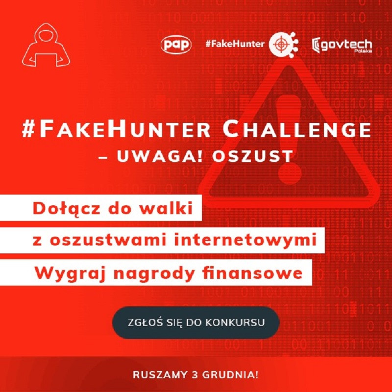 IV edycja konkursu #FakeHunter Challenge - Uwaga! Oszust, 3-5 grudnia